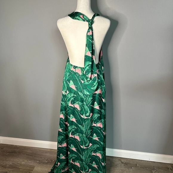 Judith Match Lady of Summer Palm Print Maxi Dress Size Small - Picture 5 of 7